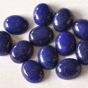 13x18mm Natural Lapis Lazuli Cabochon, CALIBRATED Oval Lapis Lazuli Loose Stone Cab, Semi Precious Gemstone Cabochon Lot
