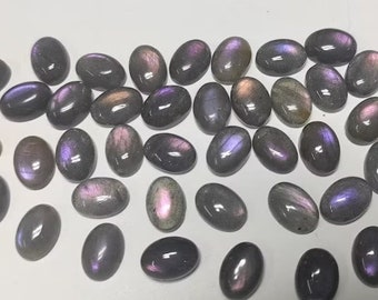 10x14MM Natural Labradorite Oval Cabochon, Calibrated Labradorite Loose Stone Cab, Semi Precious Gemstone Cabochon