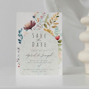 Save Our Date Editable digital invite l Rustic floral Save the Date invitation l PRINTABLE l boho woodland garden Fall Autumn wedding