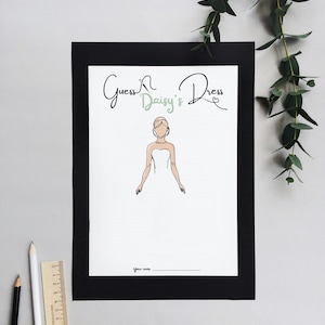 Custom Guess the Dress | Hen Party Game | Digital and Printable | Bachelorette Party Game | Bridal Shower | Bride to Be