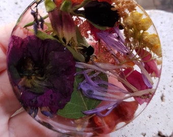 Trinket Dish Pressed Flowers, Nature Lovers Gift Real Flower Dish Ring Dish Rose Petals Botanical Jewelry Dish