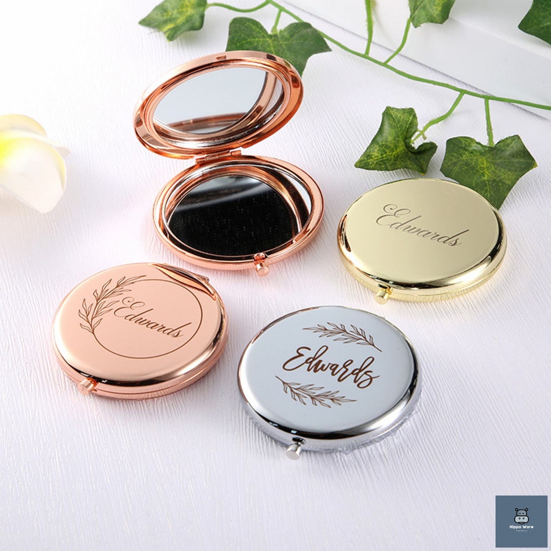 Custom Engraved Mirror, Customized Bridesmaid Mirror, Bridal Party Gift