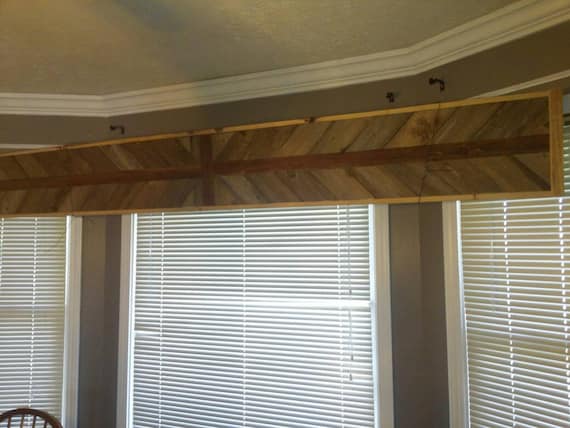 Arrow Pattern Barn Wood Double Window Valance Etsy