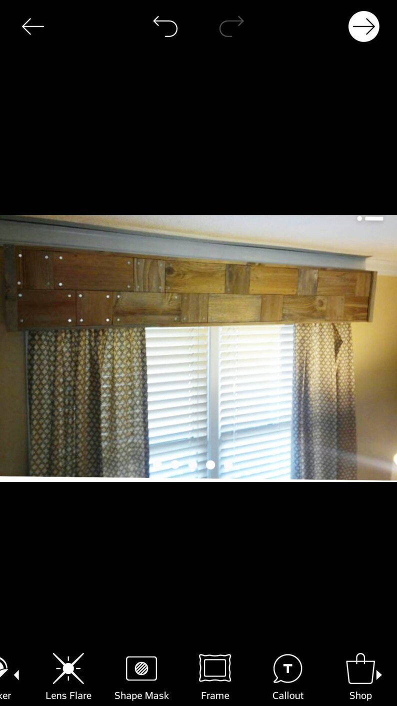 Barn wood window valance Etsy