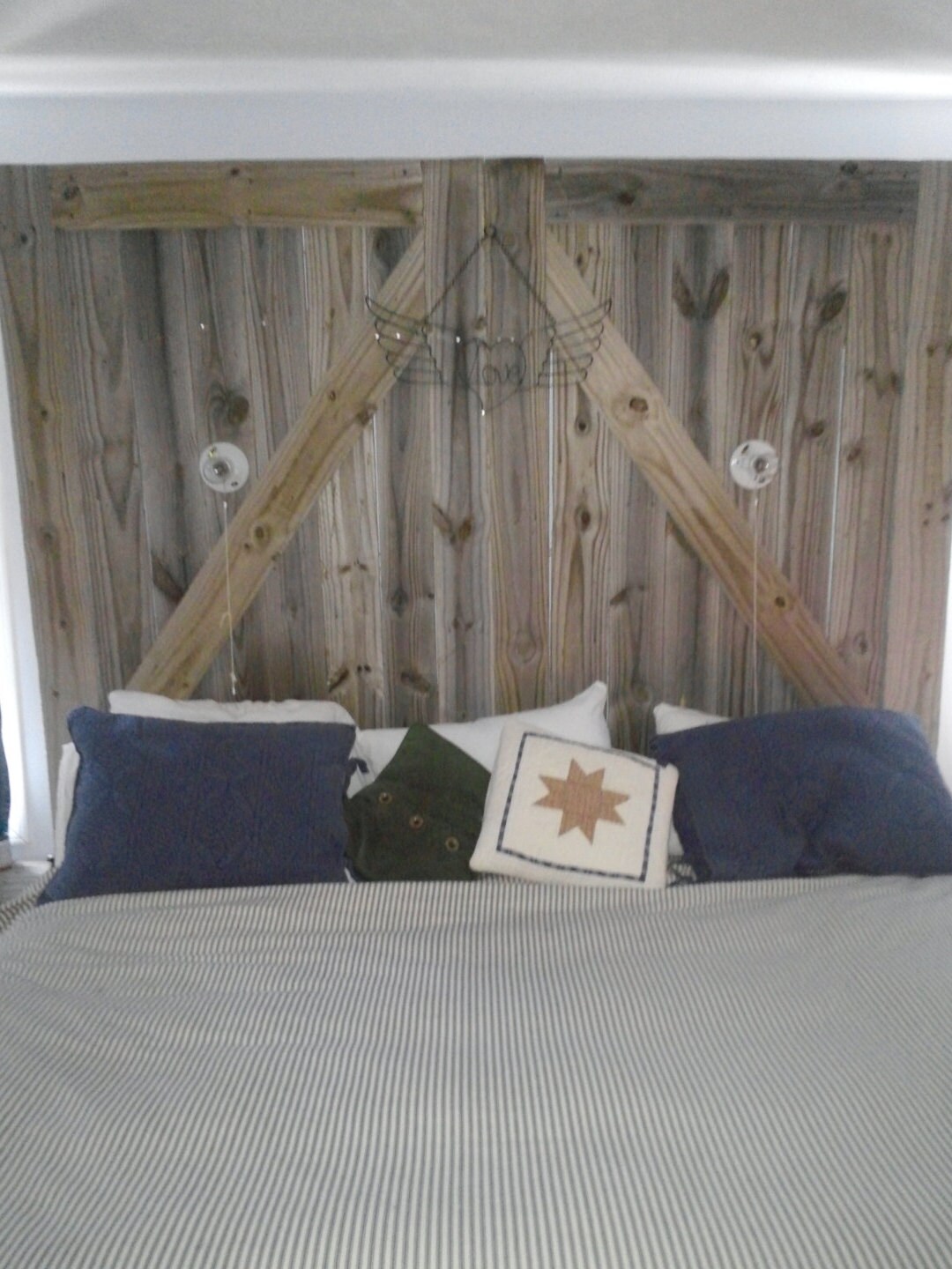 Barn door headboard king size Etsy