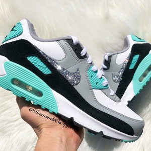 Nike air teal and white top