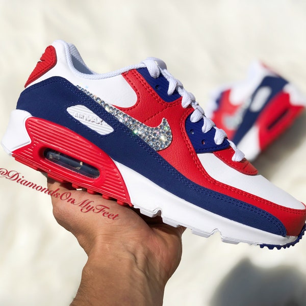 retro red white and blue nikes