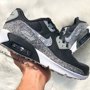 white air max with glitter