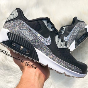 white air max with glitter