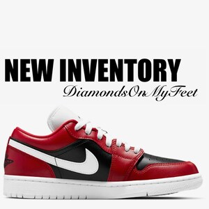 Swarovski Nike Air Jordan 1 Suelas bajas rojas y negras | Etsy México