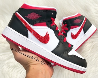 High top red and black nike 2025