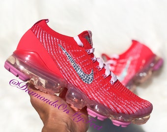 Swarovski Nike VaporMax 3 Mujer Zapatillas Rojas y - Etsy España