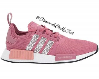 Swarovski Womens Adidas Originals NMD R1 Vivid Pink Sneakers Swarovski Womens Adidas Originals NMD R1 Vivid Pink Sneakers