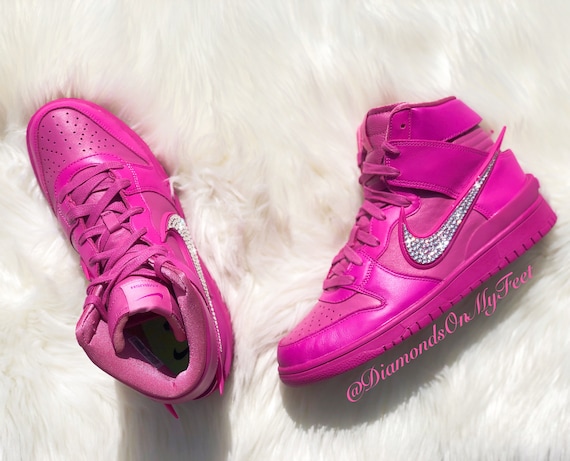 Swarovski Women's Nike Dunk High Ambush Lethal Pink   Etsy Finland