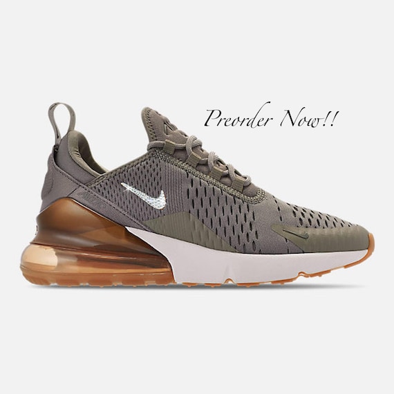 Swarovski Women's Nike Air Max 270 Olive Green Sneakers Blinged Out With Authentic Clear Swarovski Crystals Custom Bling Nike Shoes Swarovski Women's Nike Air Max 270 Olive Green Sneakers Blinged Out With Authentic Clear Swarovski Crystals Custom Bling Nike Shoes