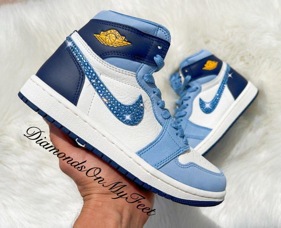 Jordan 1 navy blue and light blue sales
