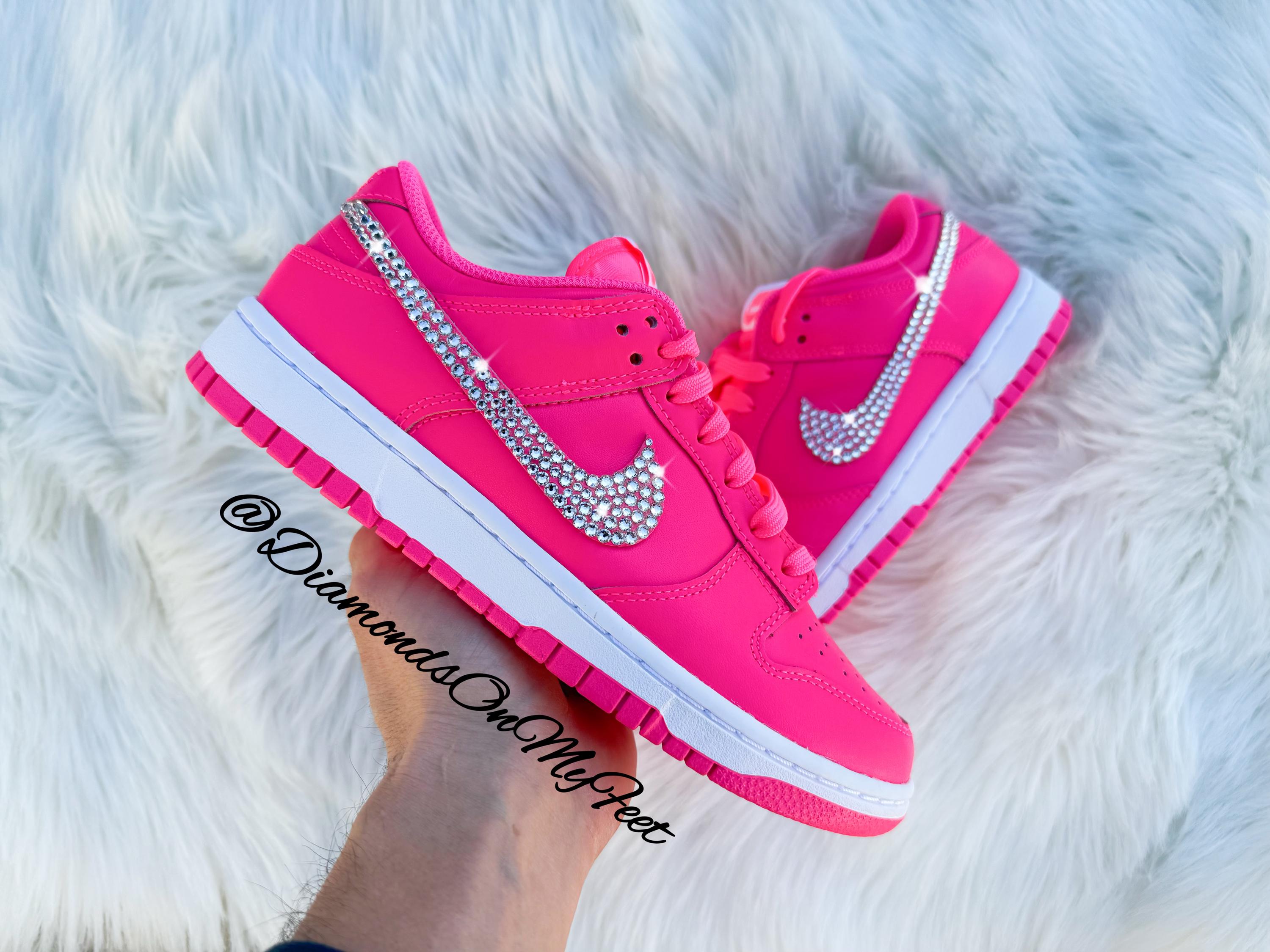 pink rhinestone nikes