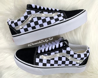 Vans Shoes Vans Old Skool Embossed Checkerboard Swarovski Women's