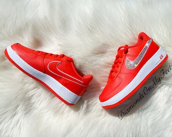 nike air force 1 red and gold