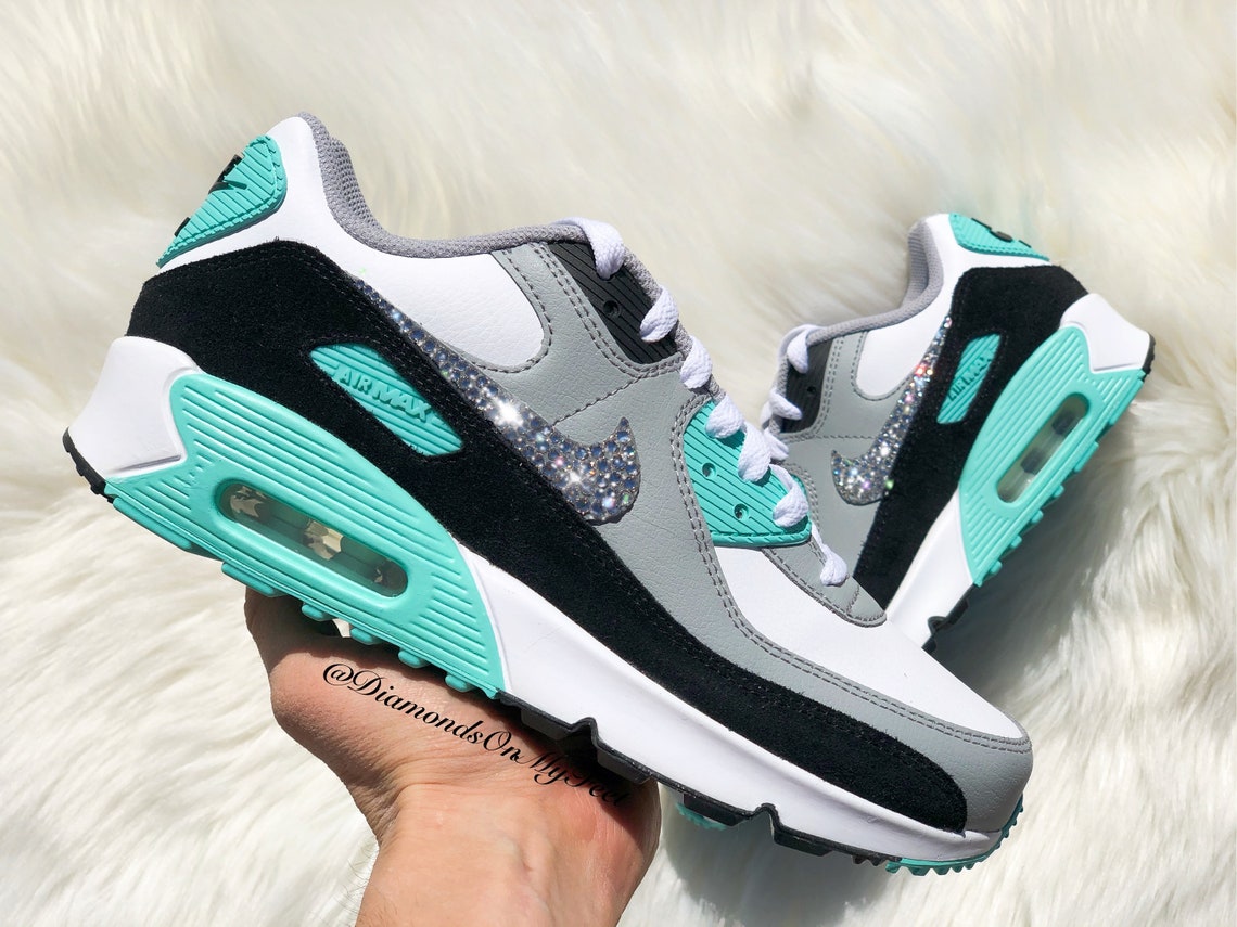 nike air max white and teal