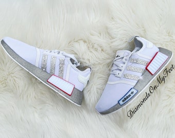 adidas gazelle silver green womens adidas NMD_R1 Shoes - Women's - Cloud White / Solar Yellow