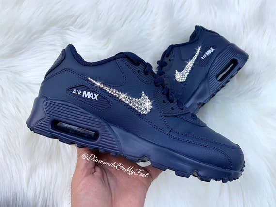 womens nike air max navy blue