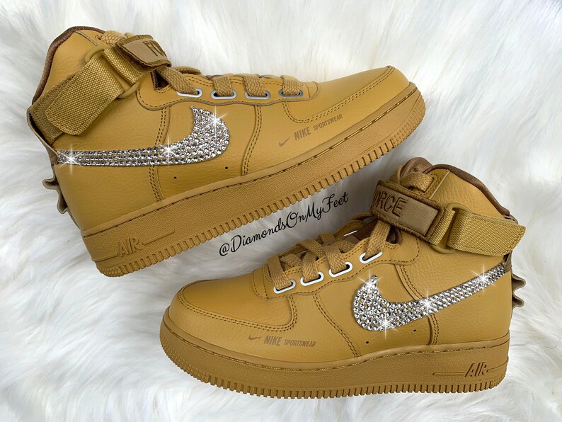 gold clear nike sneakers