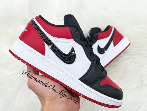 Air Jordan 1 Zapatillas Bajas Rojas y Etsy España