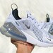 Swarovski Women's Nike Air Max 270 White & Black Sneakers Blinged Out With Authentic Clear Swarovski Crystals Custom Bling Nike Shoes 