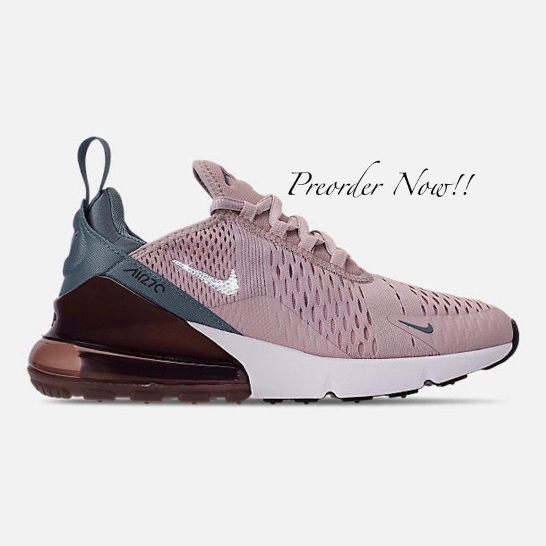 Swarovski Damen rosa Nike Air Max 270 Turnschuhe Blinged Out Swarovski Nike Air Max 270 Schuhe Blinged Out Mit Swarovski