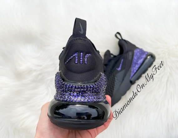 Swarovski Women's Air Max 270 All Black Sneakers Blinged Out