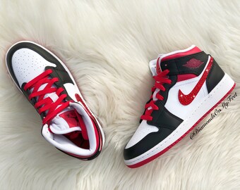 red white black nike high tops