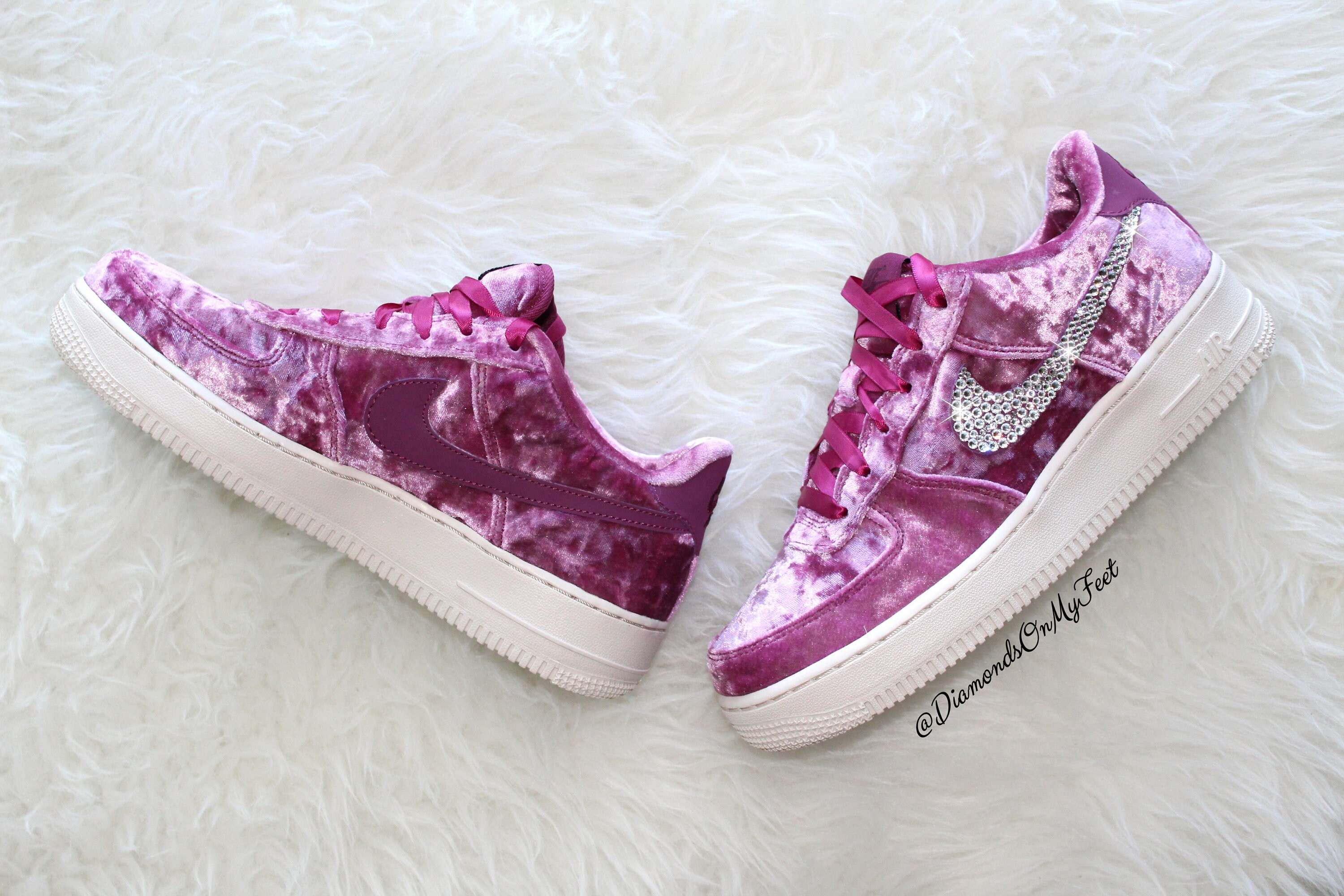 Pink velvet nike air force 1 2025