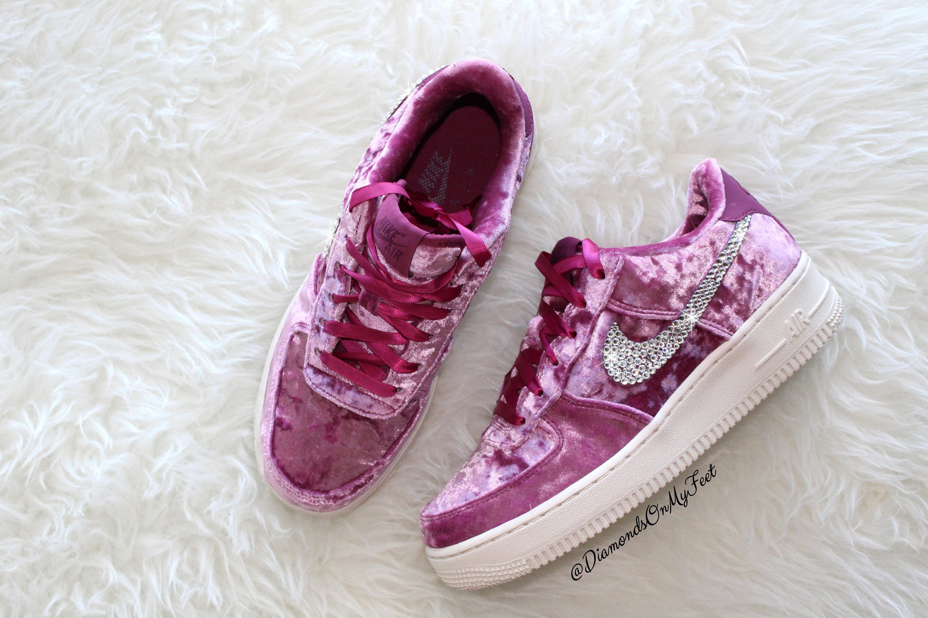 Purple velvet hotsell air force ones