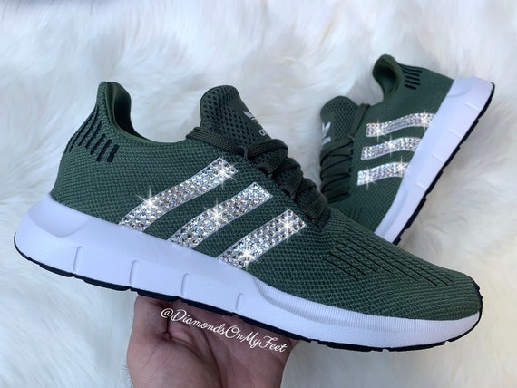 olive green adidas swift run women's