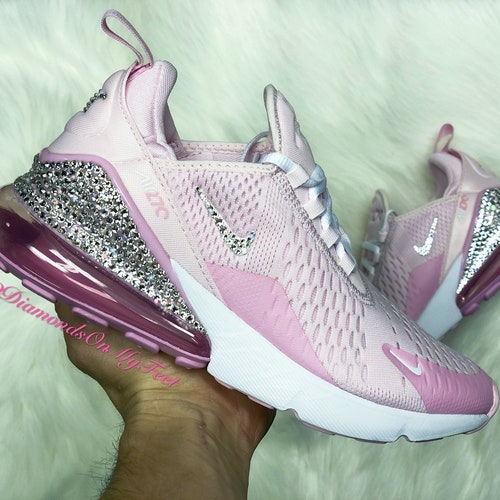 pink and clear nike shoes