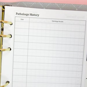 B6 Pathologie Geschichts-Tracker für Blut- und Harn-Untersuchungen | Gesundheitstracker, Schmerztagebuch, Tracker für Chronische Schmerzen [Instant Download]