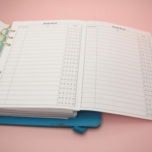 A5 fold out reading tracker bundle | Book week, Book Tracker, Reading log, Book journal | A5 fold out insert Digital Download, handmade gift