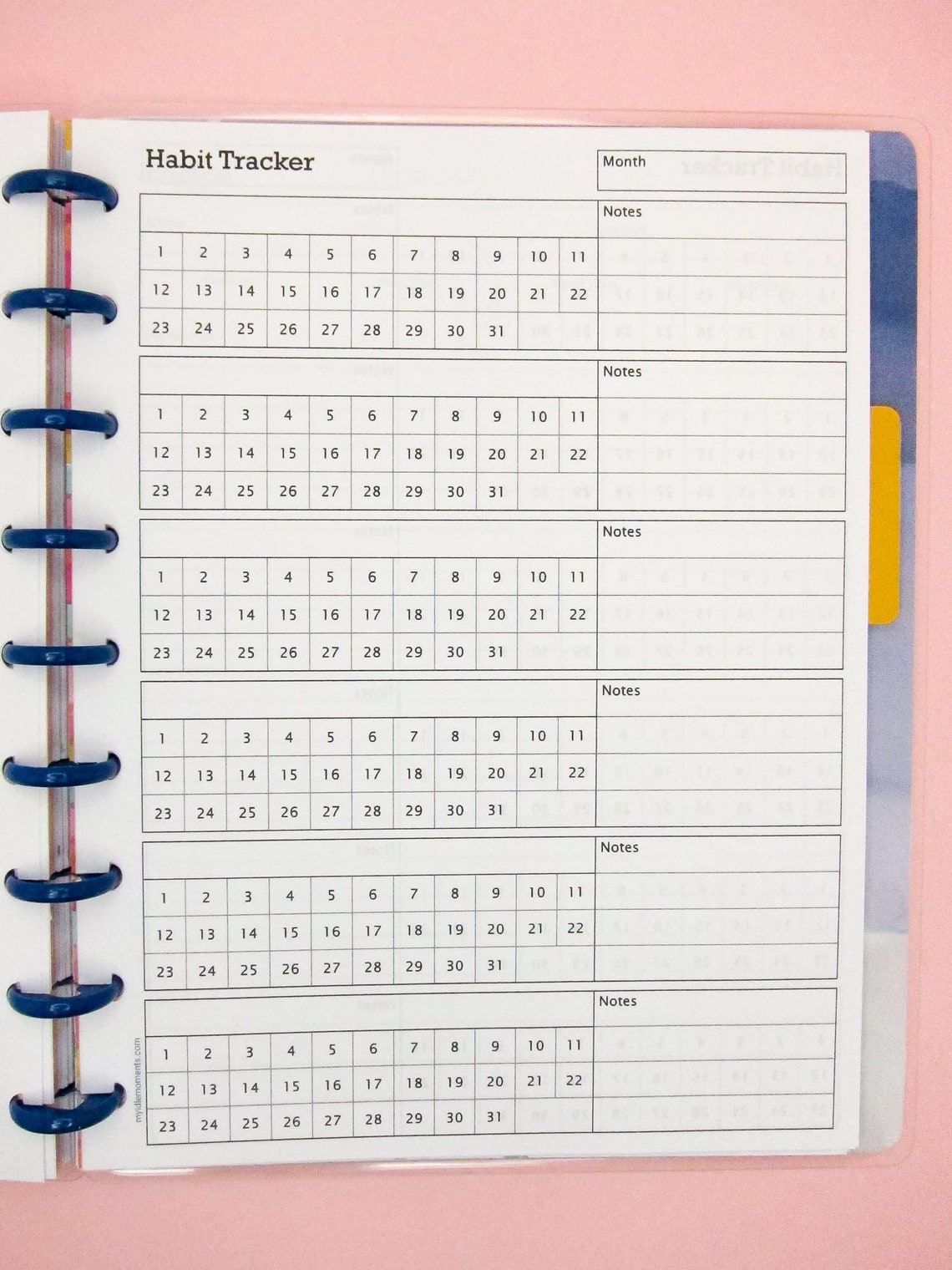Habit Tracker Printable Insert for Happy Planner • Perfect for Keeping ...