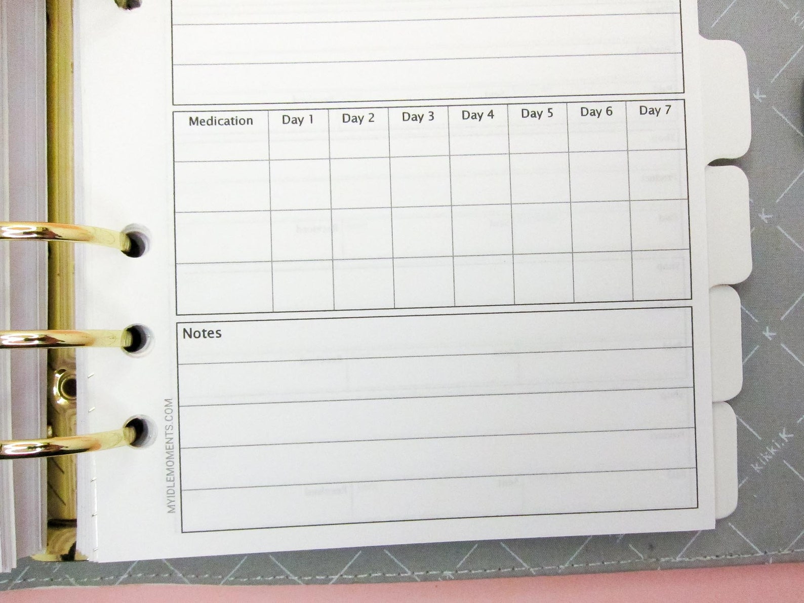 B6 Symptom Tracker Printable Insert, Health Tracker, Medical Tracker ...