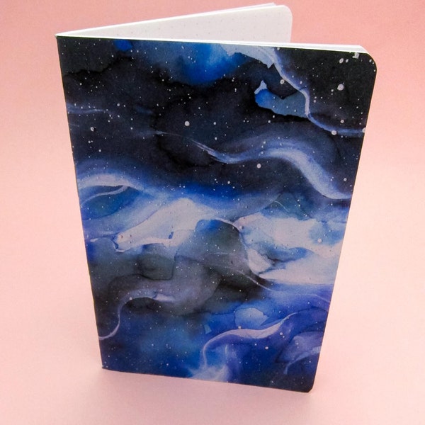 Space galaxy Notebooks - Lined, grid, dot grid, check box to do list, lined page with grid | TN Standard, B6, Pocket notebook, Handmade gift
