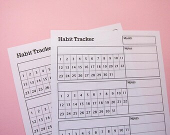 Planificador semanal de hábitos Hobonichi (imprimible): perfecto para llevar un registro de tus hábitos mensuales. Planificador semanal Hobonichi, Fauxbonichi