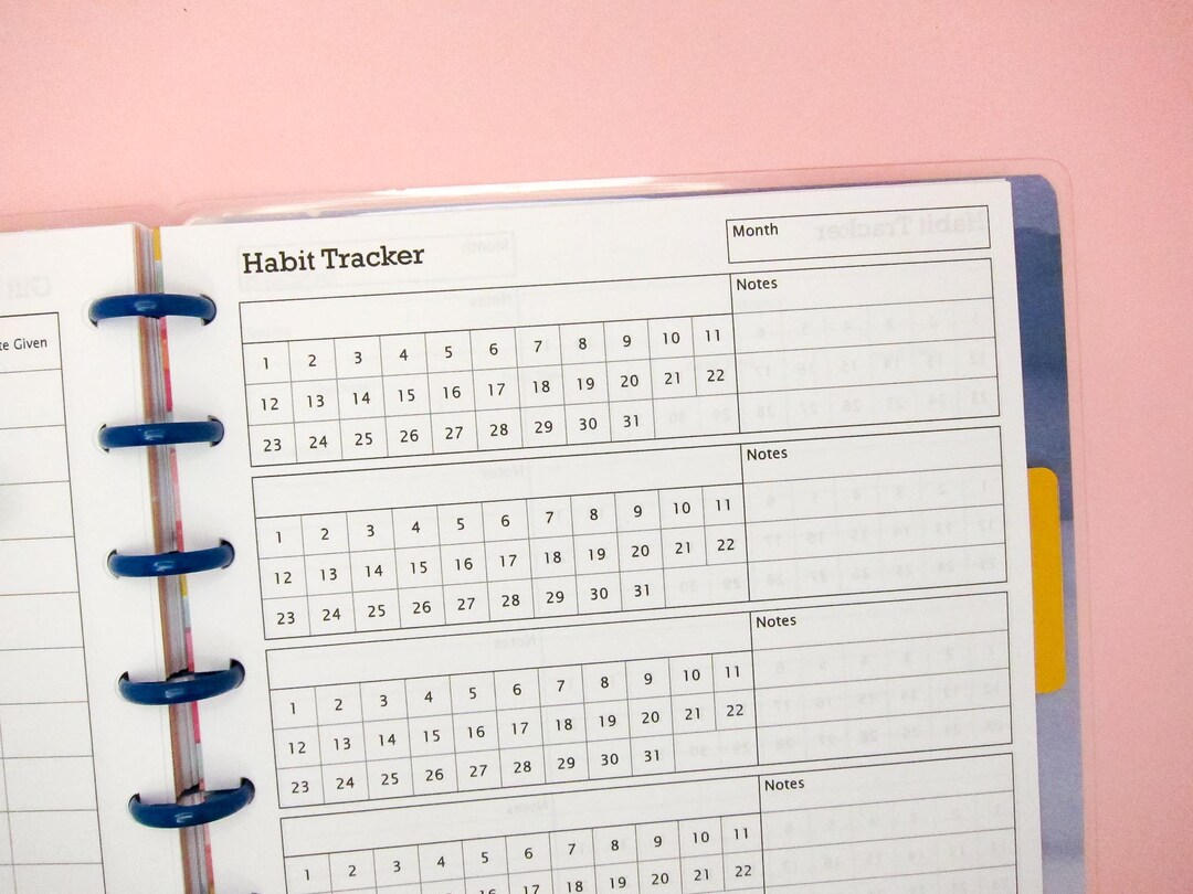 Habit Tracker Printable Insert for Happy Planner • Perfect for Keeping ...