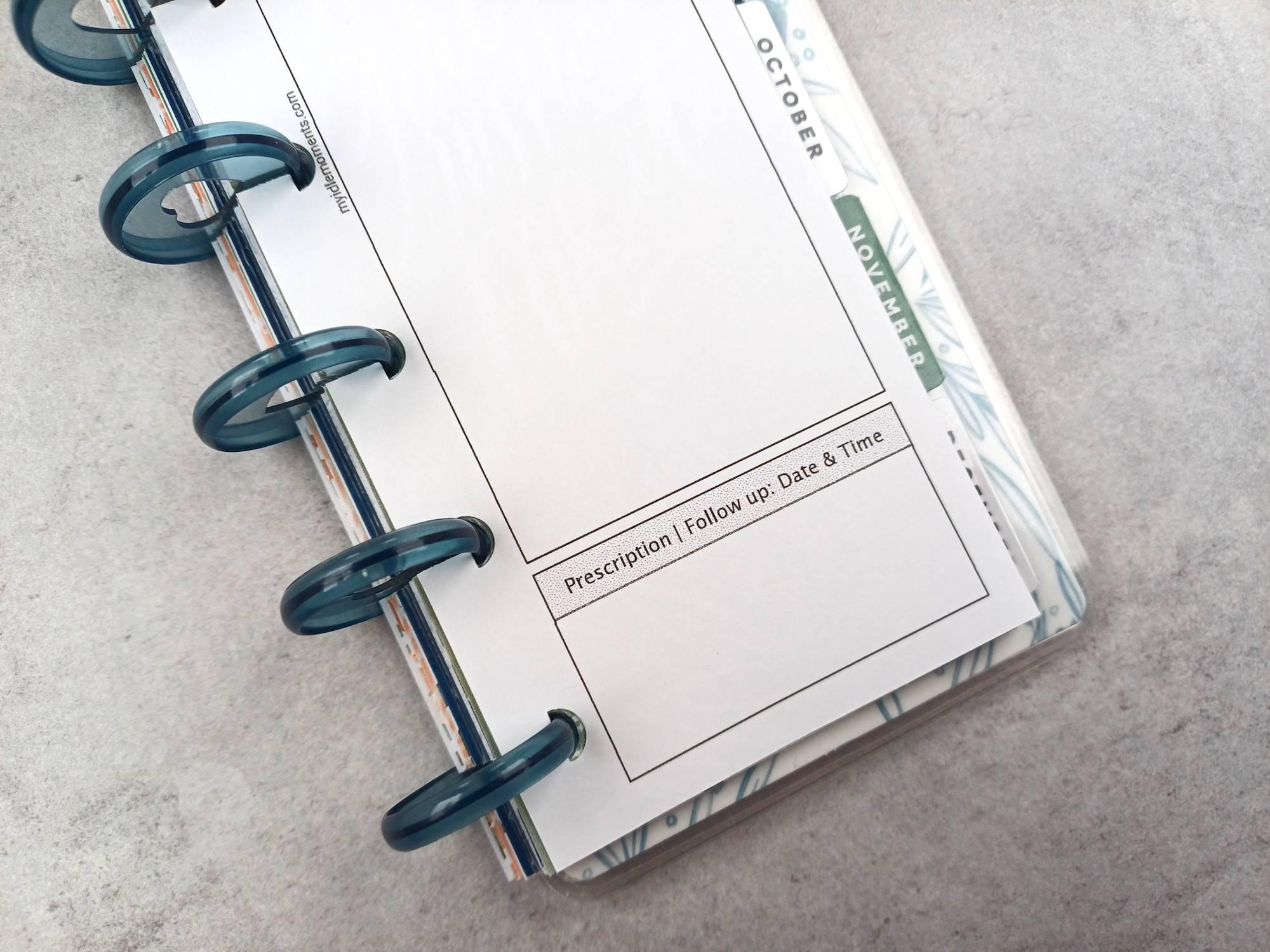 Doctor/medical Appointments Planner, Happy Planner Skinny Mini Insert ...