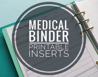 Medical Binder bundle for Happy Planner, Medical Planner insert, special needs, chronic illness, health managment, Health Printable Bundle