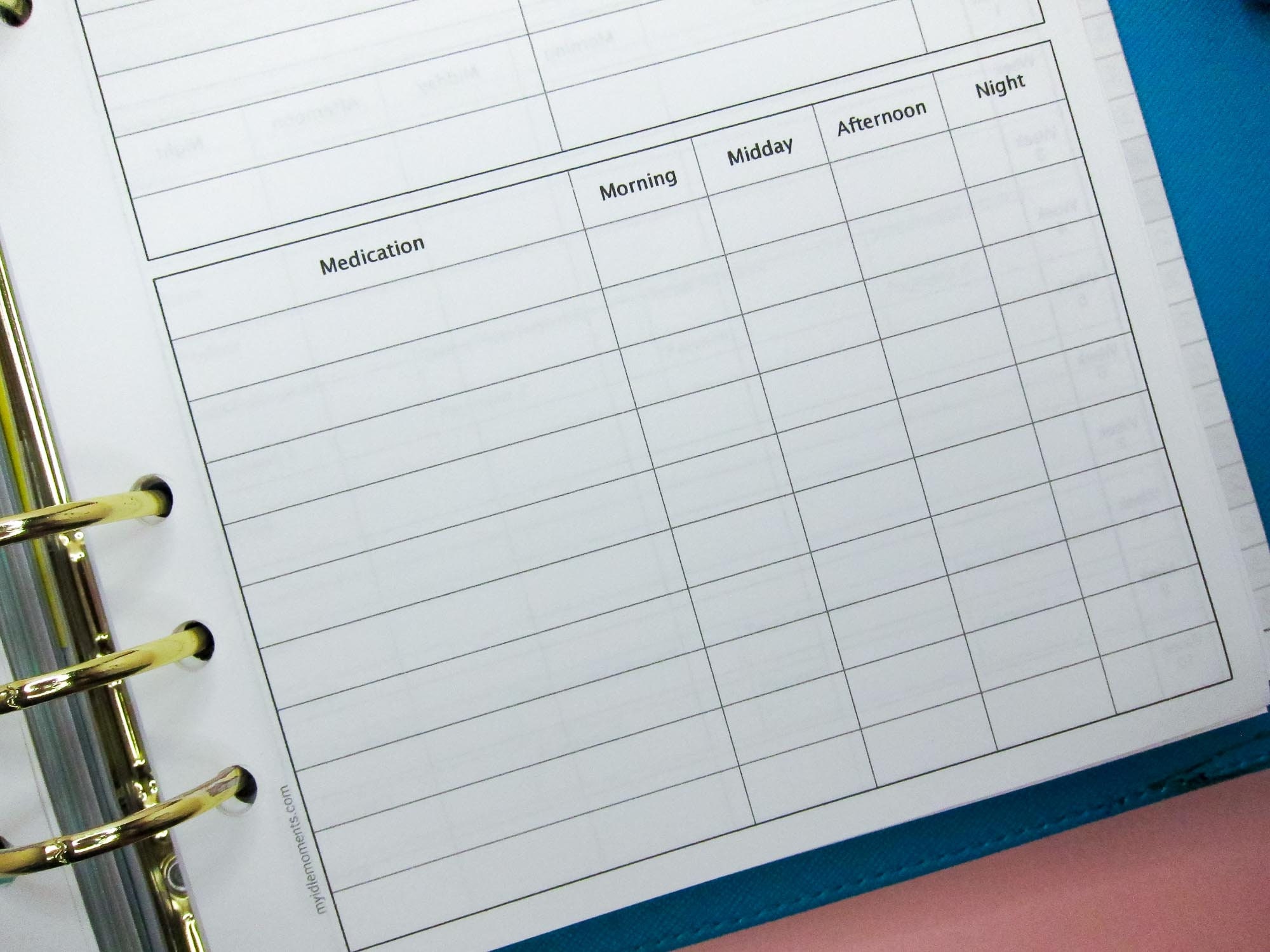 A5 Medication Tracker Planner Insert, Insert Printable, Health Tracker ...
