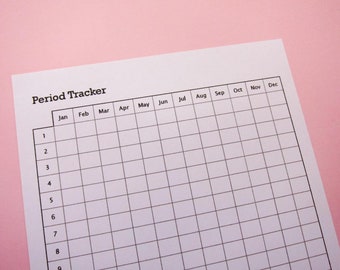 Hobonichi Weeks Period tracker insert - Year on a page Menstrual cycle tracker  menarche  Hobonich Weeks planner Insert, Fauxbonichi