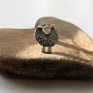 silver sheep pin brooch