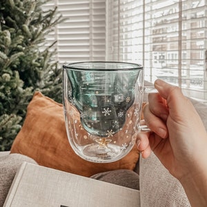 Glass Christmas Tree 3D Double Walled Mug