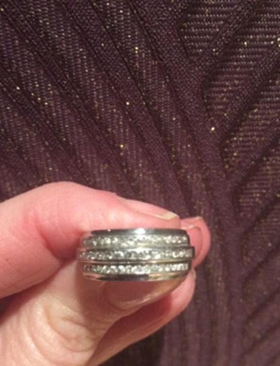 Stunning Custom Diamond and Platinum Wedding Ring Set Gem